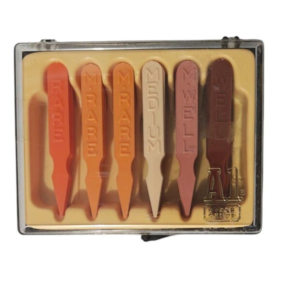 Vintage  A1  Steak Sauce Meat Markers Picks Temperature Rare Medium Well Done - Picture 1 of 9